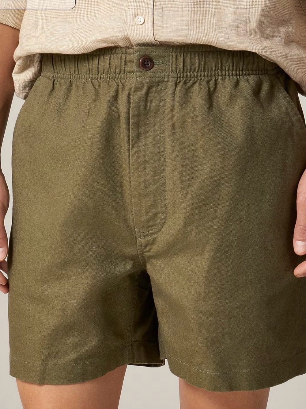 NWT J. Crew Olive Green Elastic-Waist Shorts